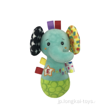 青い象のガラガラの赤ちゃんのおもちゃ